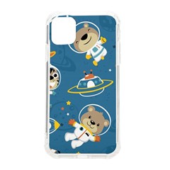 Seamless-pattern-funny-astronaut-outer-space-transportation Iphone 11 Tpu Uv Print Case by uniart180623