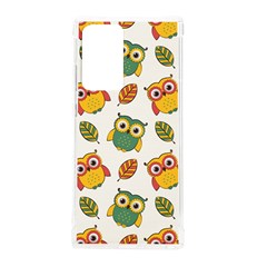 Background-with-owls-leaves-pattern Samsung Galaxy Note 20 Ultra Tpu Uv Case by uniart180623