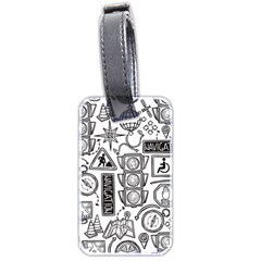 Navigation-seamless-pattern Luggage Tag (two Sides) by uniart180623