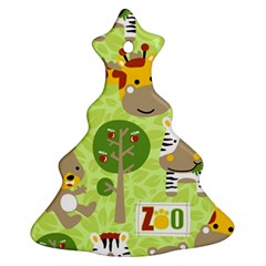 Funny-animals-cartoon Christmas Tree Ornament (two Sides) by uniart180623