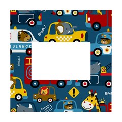 Seamless-pattern-vehicles-cartoon-with-funny-drivers White Box Photo Frame 4  X 6  by uniart180623