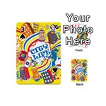 Colorful-city-life-horizontal-seamless-pattern-urban-city Playing Cards 54 Designs (Mini) Front - Spade3