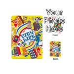 Colorful-city-life-horizontal-seamless-pattern-urban-city Playing Cards 54 Designs (Mini) Front - HeartQ