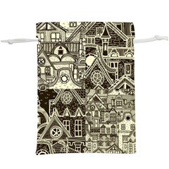 Four-hand-drawn-city-patterns Lightweight Drawstring Pouch (xl) by uniart180623