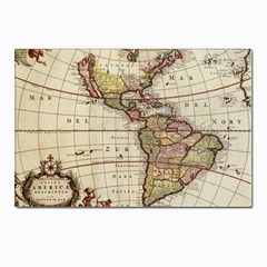 Vintage World Map Old  Globe Antique America Postcard 4 x 6  (pkg Of 10) by uniart180623