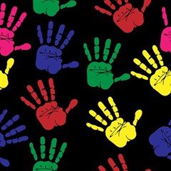 Handprints-hand-print-colourful Play Mat (square) by uniart180623