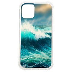 Waves Ocean Sea Tsunami Nautical Painting Iphone 12 Mini Tpu Uv Print Case	 by uniart180623