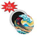 Waves Ocean Sea Tsunami Nautical Arts 1.75  Magnets (10 pack) 