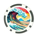 Waves Ocean Sea Tsunami Nautical Arts Poker Chip Card Guard