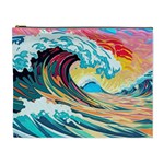Waves Ocean Sea Tsunami Nautical Arts Cosmetic Bag (XL)