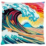 Waves Ocean Sea Tsunami Nautical Arts Large Cushion Case (One Side)