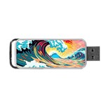 Waves Ocean Sea Tsunami Nautical Arts Portable USB Flash (One Side)