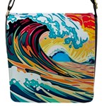 Waves Ocean Sea Tsunami Nautical Arts Flap Closure Messenger Bag (S)