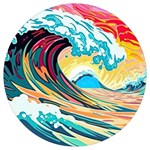 Waves Ocean Sea Tsunami Nautical Arts Round Trivet