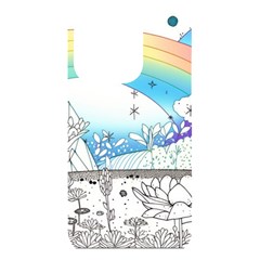 Rainbow Fun Cute Minimal Doodle Drawing Arts Iphone 14 Pro Black Uv Print Case