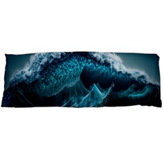 Tsunami Waves Ocean Sea Water Rough Seas Body Pillow Case (dakimakura) by uniart180623