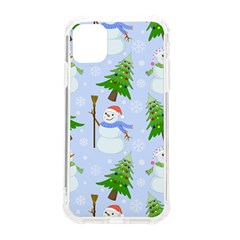New Year Christmas Snowman Pattern, Iphone 11 Tpu Uv Print Case by uniart180623