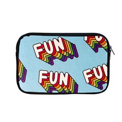 Fun Word Inscription Rainbow Pattern Apple Macbook Pro 13  Zipper Case by uniart180623