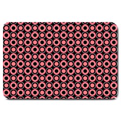 Mazipoodles Red Donuts Polka Dot  Large Doormat by Mazipoodles