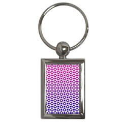 Mazipoodles Pink Purple White Gradient Donuts Polka Dot  Key Chain (rectangle)