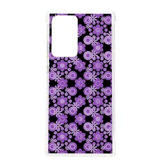 Bitesize Flowers Pearls And Donuts Lilac Black Samsung Galaxy Note 20 Ultra Tpu Uv Case