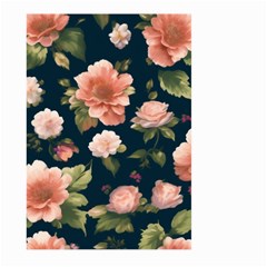 Wallpaper-with-floral-pattern-green-leaf Large Garden Flag (two Sides) by designsbymallika