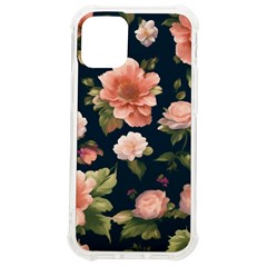 Wallpaper-with-floral-pattern-green-leaf Iphone 12 Mini Tpu Uv Print Case	 by designsbymallika