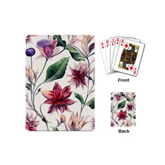 Floral Pattern Playing Cards Single Design (mini) by designsbymallika
