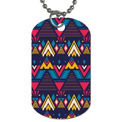 Pattern Colorful Aztec Dog Tag (one Side)