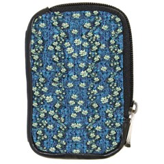 Lotus Bloom In The Calm Sea Of Beautiful Waterlilies Compact Camera Leather Case by pepitasart