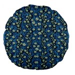 Lotus Bloom In The Calm Sea Of Beautiful Waterlilies Large 18  Premium Flano Round Cushions Back