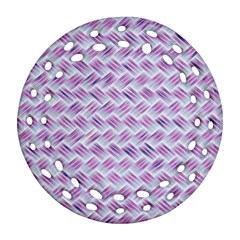 Purple Straw - Country Side  Round Filigree Ornament (two Sides) by ConteMonfrey