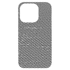 Gray Digital Denim Iphone 14 Pro Black Uv Print Case