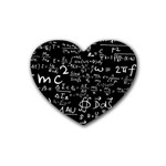 E=mc2 Text Science Albert Einstein Formula Mathematics Physics Rubber Coaster (Heart)