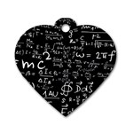 E=mc2 Text Science Albert Einstein Formula Mathematics Physics Dog Tag Heart (Two Sides)