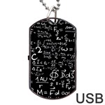 E=mc2 Text Science Albert Einstein Formula Mathematics Physics Dog Tag USB Flash (One Side)
