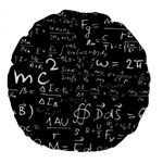 E=mc2 Text Science Albert Einstein Formula Mathematics Physics Large 18  Premium Round Cushions