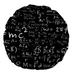 E=mc2 Text Science Albert Einstein Formula Mathematics Physics Large 18  Premium Flano Round Cushions
