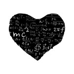 E=mc2 Text Science Albert Einstein Formula Mathematics Physics Standard 16  Premium Flano Heart Shape Cushions