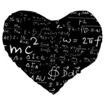 E=mc2 Text Science Albert Einstein Formula Mathematics Physics Large 19  Premium Flano Heart Shape Cushions