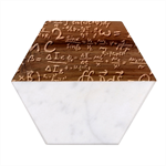 E=mc2 Text Science Albert Einstein Formula Mathematics Physics Marble Wood Coaster (Hexagon) 