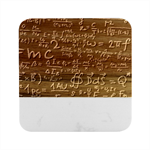 E=mc2 Text Science Albert Einstein Formula Mathematics Physics Marble Wood Coaster (Square)
