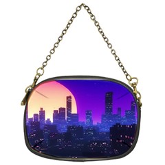 The Sun Night Music The City Background 80s, 80 s Synth Chain Purse (one Side) by uniart180623