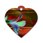 Abstract Fractal Design Digital Wallpaper Graphic Backdrop Dog Tag Heart (One Side)