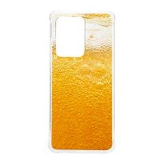 Texture Pattern Macro Glass Of Beer Foam White Yellow Samsung Galaxy S20 Ultra 6 9 Inch Tpu Uv Case by uniart180623