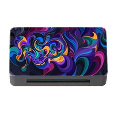 Colorful Waves Abstract Waves Curves Art Abstract Material Material Design Memory Card Reader With Cf by uniart180623