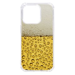 Texture Pattern Macro Glass Of Beer Foam White Yellow Art Iphone 14 Pro Tpu Uv Print Case by uniart180623