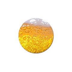 Texture Pattern Macro Glass Of Beer Foam White Yellow Bubble Golf Ball Marker (4 Pack) by uniart180623