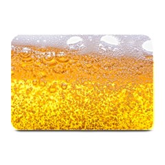 Texture Pattern Macro Glass Of Beer Foam White Yellow Bubble Plate Mats by uniart180623