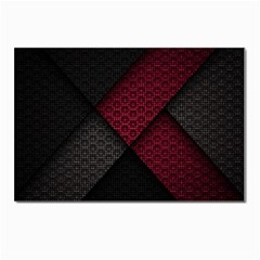 Red Black Abstract Pride Abstract Digital Art Postcards 5  X 7  (pkg Of 10) by uniart180623